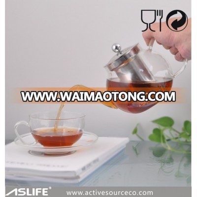 ASTP308 coffee warmer glass royal belgian coffee pot 1000ml/34oz Tableware Heat resistant Borosilicate Glass teapot