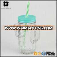 Cactus shaped glass cups with tow handle