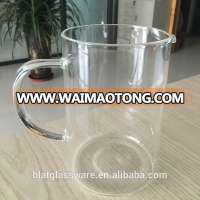 Handmade Clear Glass Water Juice Pitcher With Handle